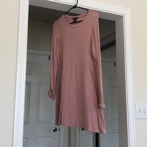 Mauve colored fall dress